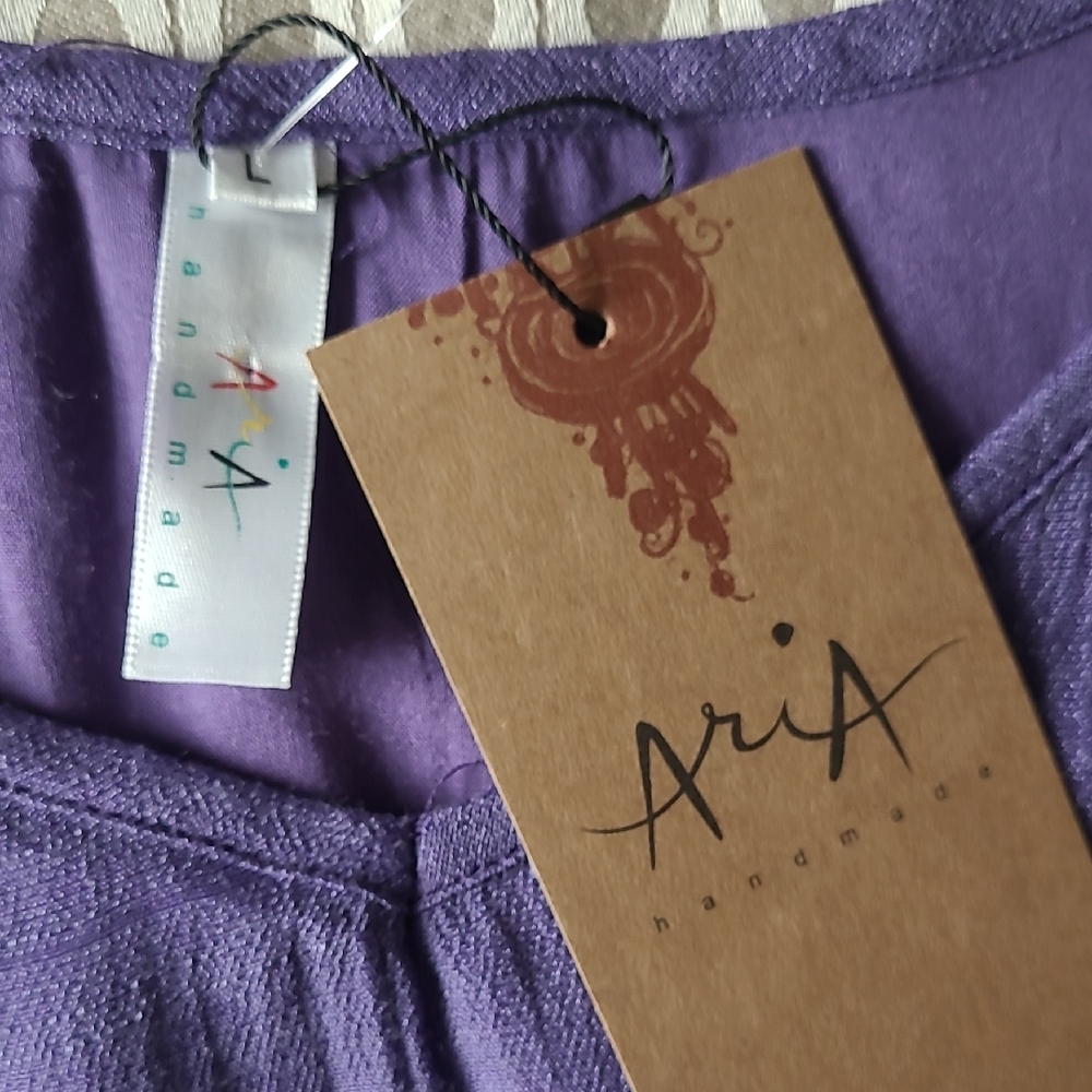 Aria Purple Midi Dress. Athena Lagenlook Scandi Girl. Sz.L NWT. - Picture 14 of 14